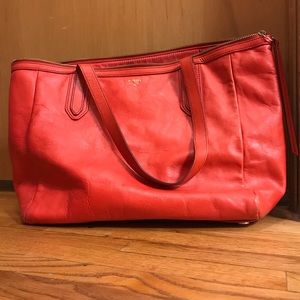 Fossil Red Tote
